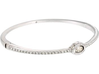 推荐Signature Logo Pave Hinged Bangle Bracelet商品