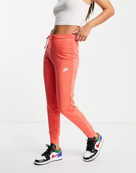 NIKE | Nike essential fleece tight fit joggers in coral pink商品图片,6折×额外9.5折, 额外九五折