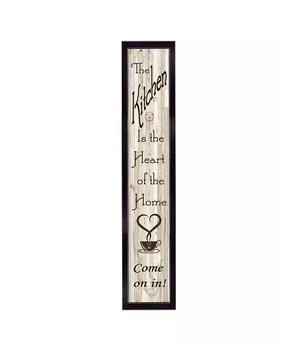 Trendy Décor 4U | Kitchen Is The Heart of The Home by Millwork Engineering, Ready to hang Framed Print, Black Frame, 7" x 32",商家Macy's,价格¥628