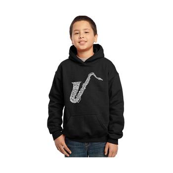 萨克斯, LA Pop Art | Boy's Word Art Hoodies - Sax商品图片 