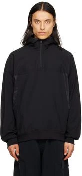 Y-3 | Black Half-Zip Hoodie 4折, 独家减免邮费