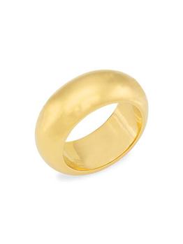 商品14K-Yellow-Gold Vermeil Puff Cigar Band Ring图片