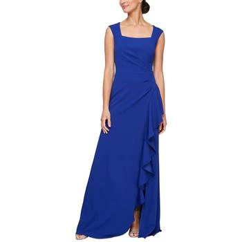 Alex Evenings | Women's Ruffled Square-Neck Sleeveless Gown,商家Macy's,价格¥1554
