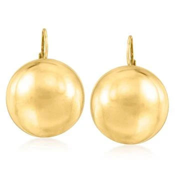 Ross-Simons | Ross-Simons Italian 18mm 18kt Gold Over Sterling Ball Drop Earrings,商家Premium Outlets,价格¥812