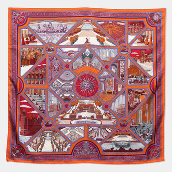 Hermes | Hermes Multicolor Flanerie A Versailles Printed Silk Square Scarf商品图片,8.2折
