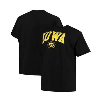 CHAMPION | Men's Black Iowa Hawkeyes Big and Tall Arch Over Wordmark T-shirt 