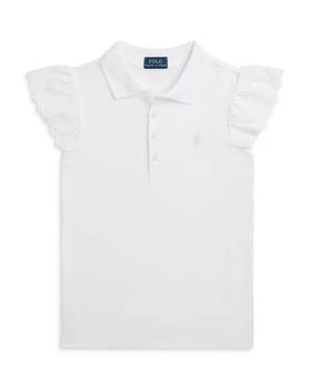 Ralph Lauren | Girls' Eyelet Flutter Sleeve Polo Shirt - Little Kid,商家Bloomingdale's,价格¥247