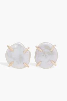 MELISSA JOY MANNING | 14-karat gold pearl earrings,商家THE OUTNET US,价格¥1708