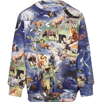 推荐All over wild animals print sweatshirt in blue商品