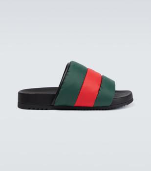 Gucci | Web padded nylon slides商品图片,