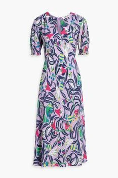 Diane von Furstenberg | Jemma printed crepe midi dress 4.9折×额外8折x额外9.5折, 额外八折, 额外九五折