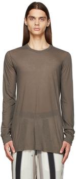 Rick Owens | Grey Basic Long Sleeve T-Shirt商品图片,额外8.5折, 独家减免邮费, 额外八五折