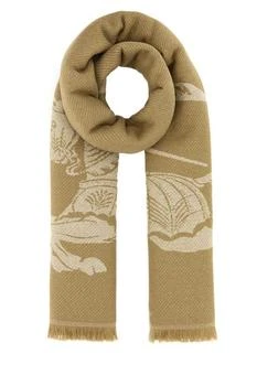 Burberry | Burberry Equestrian Knight Frayed-Edge Scarf,商家Cettire,价格¥1752