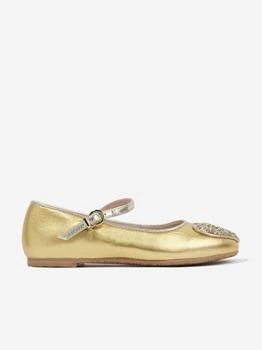 推荐Girls Leather Amora Shoes in Gold商品