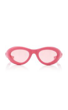 推荐Bottega Veneta - Women's Round Cat-Eye Rubber Sunglasses - Pink - OS - Moda Operandi商品