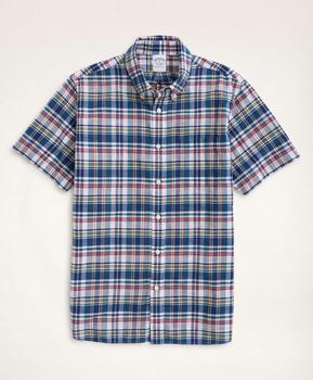 Brooks Brothers | Regent Regular-Fit Sport Shirt, Short-Sleeve Madras商品图片,5折