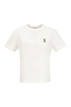 推荐BRUNELLO CUCINELLI Lightweight cotton jersey T-shirt with 'Precious Pocket Loop商品