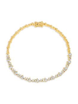 商品Effy | 14K Gold & Diamonds Multi-Faceted Bracelet,商家Saks Fifth Avenue,价格¥34194图片