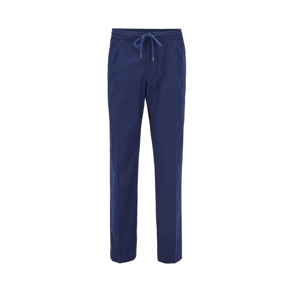 推荐HUGO BOSS 男士蓝色弹力棉修身运动裤 BANKS-PLEATS-DET50425554-407商品