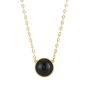 商品Gold-Tone Onyx STone Necklace图片