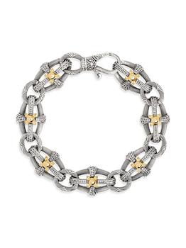 商品Konstantino | Delos 2.0 Cruciform 18K Gold & Sterling Silver Chain Bracelet,商家Saks Fifth Avenue,价格¥5732图片