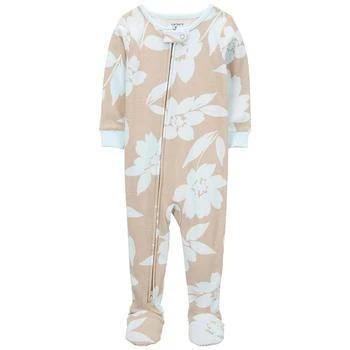 Carter's | Baby Girls One Piece Floral 100% Snug Fit Cotton Footie Pajamas 8折, 独家减免邮费