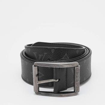 lv皮带, [二手商品] Louis Vuitton | Louis Vuitton Black Monogram Canvas Buckle Belt Size 100CM商品图片 6.7折