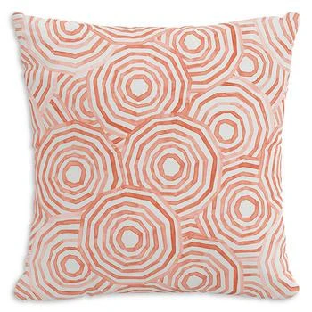 Cloth & Company | The Umbrella Swirl Outdoor Pillow in Coral, 18" x 18",商家Bloomingdale's,价格¥786
