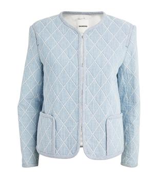sandro外套是什么牌子, Sandro | Denim Topstitched Jacket商品图片 