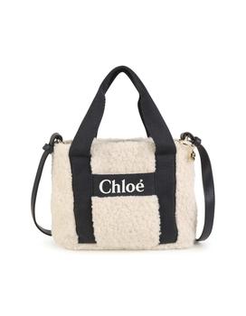 Chloé | Ivory And Black Faux Shearling Shoulder Bag商品图片,8.2折