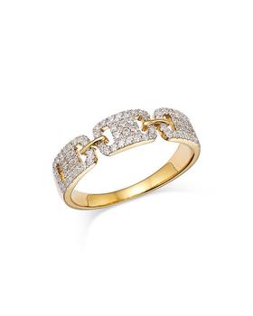 商品Diamond Pavé Link Ring in 14K Yellow Gold, 0.30 ct. t.w. - 100% Exclusive,商家Bloomingdale's,价格¥14267图片