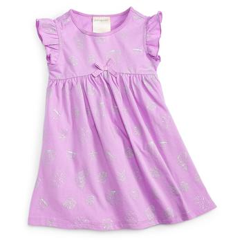 First Impressions | Baby Girls Shell-Print Dress, Created for Macy's商品图片,3.7折
