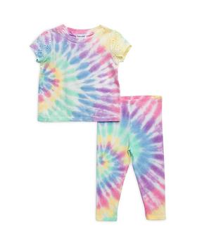 商品Splendid | Girls' Rainbow Tie Dye Eyelet Short Sleeve Tee & Leggings Set - Baby,商家Bloomingdale's,价格¥439图片