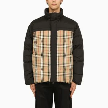 推荐Black/beige bomber jacket with Vintage Check motif商品