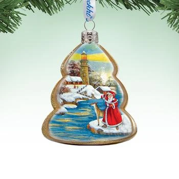 Designocracy | Designocracy Lighthouse Santa Glass Ornament,商家Premium Outlets,价格¥205