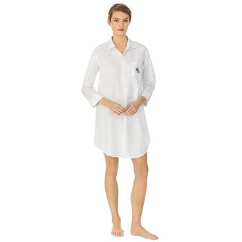 Lauren Ralph Lauren Roll-Cuff Sleepshirt Nightgown