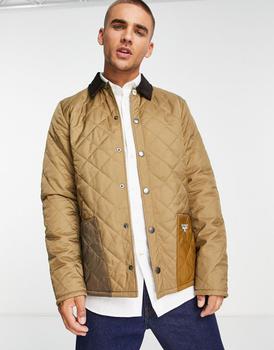 Barbour Beacon Starling patch quilted jacket in stone,价格$123.41