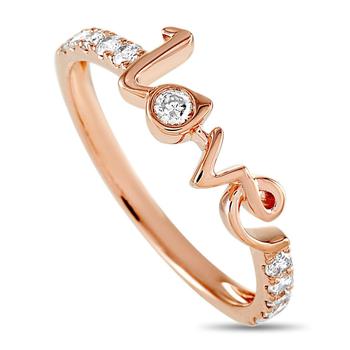 商品LB Exclusive 14K Rose Gold 0.25 ct Diamond Love Ring图片