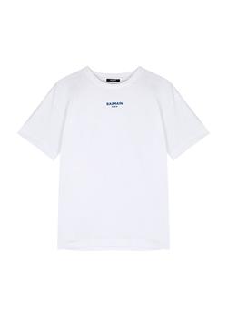 Balmain | KIDS White logo cotton T-shirt (12-14 years)商品图片,4.9折×额外9折, 独家减免邮费, 额外九折