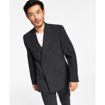 商品Men's Slim-Fit Double-Breasted Pinstripe Suit Separate Jacket, Created for Macy's图片