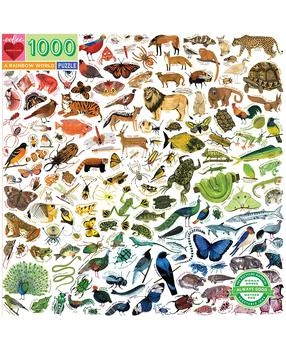 Eeboo | Piece and Love A Rainbow World 1000 Piece Square Adult Jigsaw Puzzle Set,商家Macy's,价格¥165