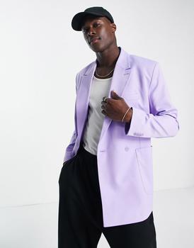 Bershka | Bershka two button blazer in lilac商品图片,5.5折, 独家减免邮费