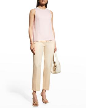 vince真丝, Vince | Short-Sleeve Shirred-Back Silk Blouse商品图片 