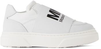MAISON MARGIELA | Kids White Logo Slip-On Sneakers商品图片,额外8.5折, 独家减免邮费, 额外八五折