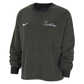 NIKE | Nike Michigan State Yoga Script Pullover Sweatshirt - Women's,商家Champs Sports,价格¥608