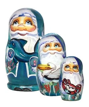 G. DeBrekht | Designocracy Mr. Santa of The Sea 3-Piece Russian Matryoshka Stacking Dolls Set,商家Premium Outlets,价格¥294