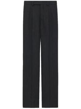 商品Yves Saint Laurent | SAINT LAURENT MEN FLARED TUXEDO WOOL PANTS,商家NOBLEMARS,价格¥14725图片