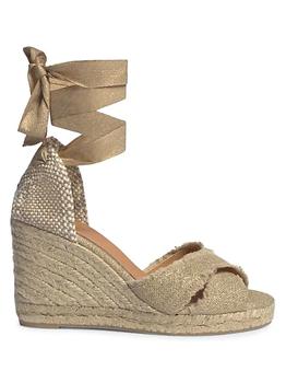 CASTAÑER | Bluma Linen Espadrille Wedge Sandals商品图片,