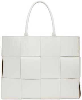 bottega veneta arco, Bottega Veneta | White Large Intrecciato Arco Tote商品图片 