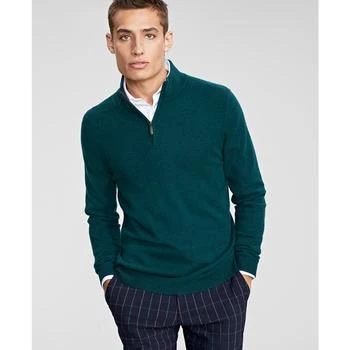 Club Room | Men's Cashmere Quarter-Zip Sweater, Created for Macy's,商家Macy's,价格¥523